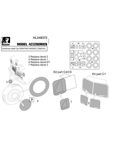 American staff Car PAINTING MASKS (TAMIYA) 