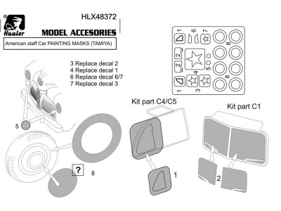 American staff Car PAINTING MASKS (TAMIYA) 