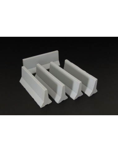 Modern concrete road barriers 
