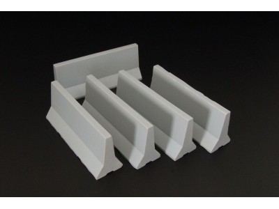 Modern concrete road barriers 