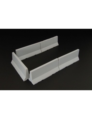 Modern concrete road barriers 