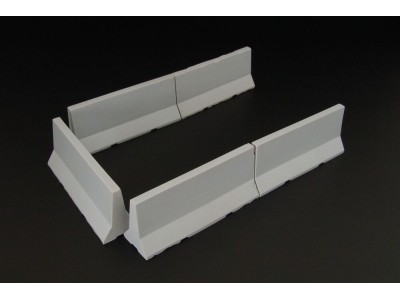Modern concrete road barriers 