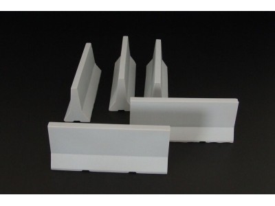 Modern concrete road barriers 
