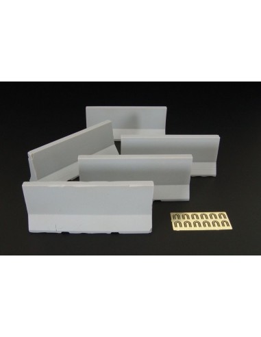 Modern concrete road barriers 