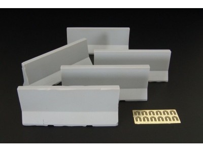 Modern concrete road barriers 
