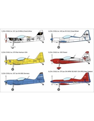 ZLIN Z-50  WORLDWIDE USERS 