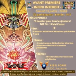 Inscription YU GI OH Tournoi Avant-Premiere 13 juillet 2024