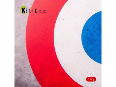 France Roundel - Acrylic 3 mm (240 x 240 mm) (190g) (1/72 - 1/48) 
