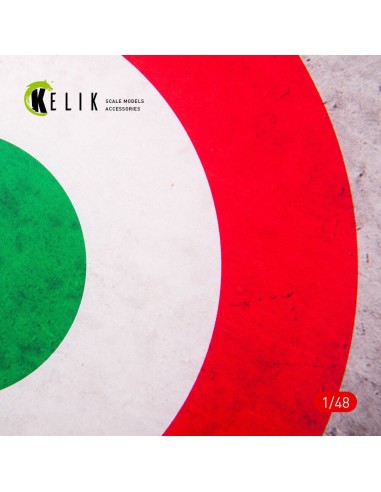 Italy Roundel - Acrylic 3 mm (240 x 240 mm) (190g) (1/72 - 1/48) 