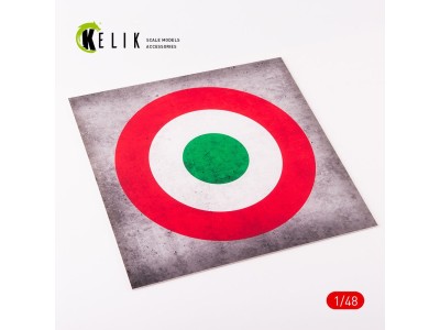 Italy Roundel - Acrylic 3 mm (240 x 240 mm) (190g) (1/72 - 1/48) 