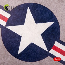 US Roundel - Acrylic 3 mm (240 x 240 mm) (190g) (1/72 - 1/48) 