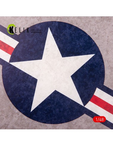 US Roundel - Acrylic 3 mm (240 x 240 mm) (190g) (1/72 - 1/48) 