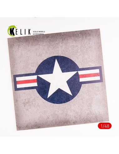 US Roundel - Acrylic 3 mm (240 x 240 mm) (190g) (1/72 - 1/48) 