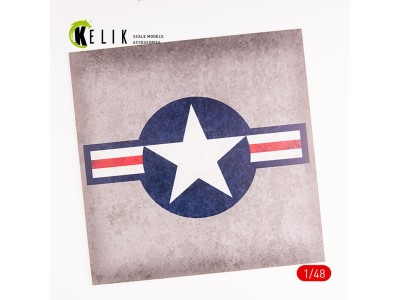 US Roundel - Acrylic 3 mm (240 x 240 mm) (190g) (1/72 - 1/48) 