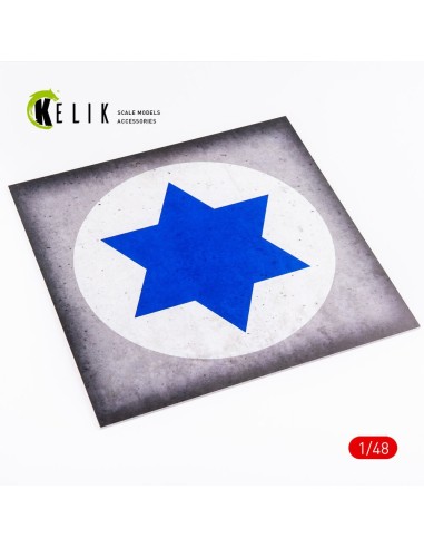 Israel Roundel - Acrylic 3 mm (240 x 240 mm) (190g) (1/72 - 1/48) 