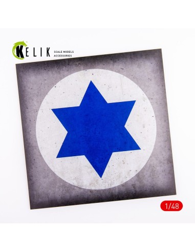 Israel Roundel - Acrylic 3 mm (240 x 240 mm) (190g) (1/72 - 1/48) 