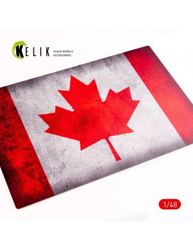 Canada Flag - Base - Acrylic 3 mm (410 x 270 mm) (410 g) (1/72 - 1/32) 