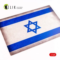 Israel Flag - Base - Acrylic 3 mm (410 x 270 mm) (410 g) (1/72 - 1/32) 