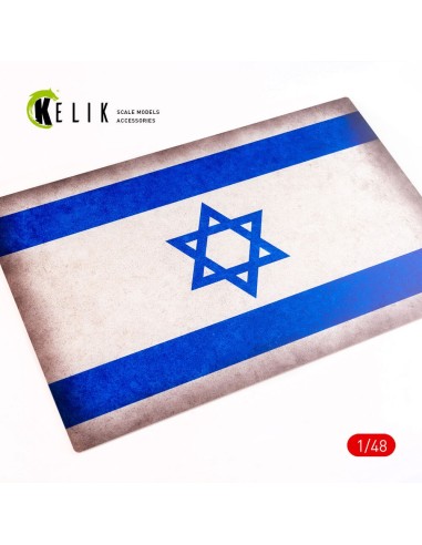 Israel Flag - Base - Acrylic 3 mm (410 x 270 mm) (410 g) (1/72 - 1/32) 