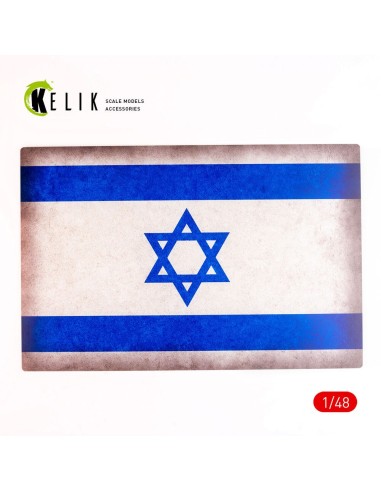 Israel Flag - Base - Acrylic 3 mm (410 x 270 mm) (410 g) (1/72 - 1/32) 