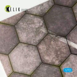 Hexagonnal concrete plates for Aircraft and Helicopters Base - Acrylic 3 mm (280 x 180 mm) (170 g)  2