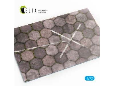 Hexagonnal concrete plates for Aircraft and Helicopters Base - Acrylic 3 mm (280 x 180 mm) (170 g) 