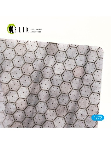 Swiss hexagonal concrete parking place Base - Acrylic 3 mm (280 x 180 mm) (170 g) 