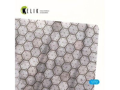 Swiss hexagonal concrete parking place Base - Acrylic 3 mm (280 x 180 mm) (170 g) 