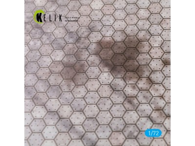 Swiss hexagonal concrete parking place Base - Acrylic 3 mm (280 x 180 mm) (170 g) 