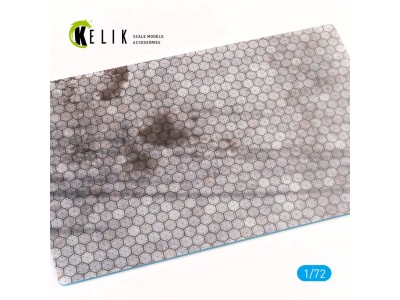 Swiss hexagonal concrete parking place Base - Acrylic 3 mm (280 x 180 mm) (170 g) 