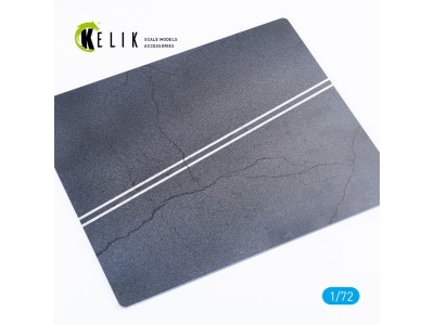 Asphalt road - Base - Acrylic 3 mm (180 x 214 mm) (130 g) 