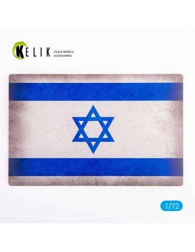 Israel Flag - Base - Acrylic 3 mm (280 x 180 mm) (170 g) 