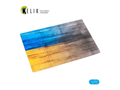 Concrete plates With Ukrainian flag - Acrylic 3 mm (280 x 180 mm) (170 g) 