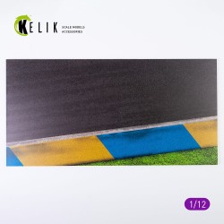 Asphalt road Moto race track type 1  Base - Acrylic 3 mm (180 x 357 mm) 