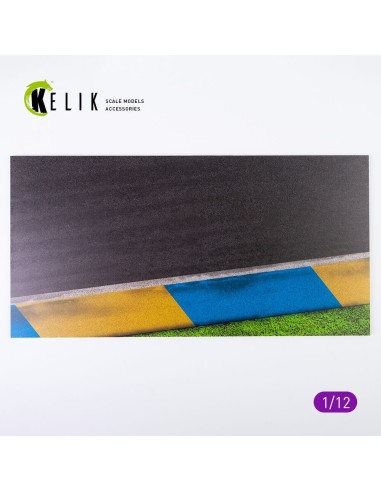 Asphalt road Moto race track type 1  Base - Acrylic 3 mm (180 x 357 mm) 