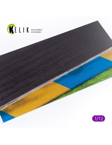 Asphalt road Moto race track type 1  Base - Acrylic 3 mm (180 x 357 mm) 