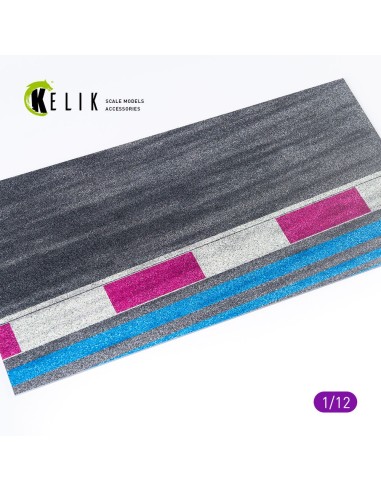 Asphalt road Moto race track type 3 Base - Acrylic 3 mm (180 x 357 mm) 