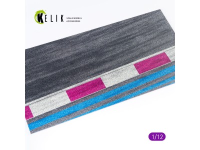 Asphalt road Moto race track type 3 Base - Acrylic 3 mm (180 x 357 mm) 