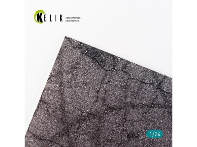 Cracked asphalt Base - Acrylic 3 mm (180 x 357 mm) (210 g) 