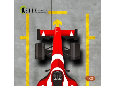 Pit-F1 Pitstop Type 1 Base - Acrylic 3 mm (180 x 357 mm) (210 g) (1/20) 
