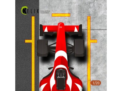 F1 Pitstop Type 2 Base - Acrylic 3 mm (180 x 357 mm) (210 g) (1/20) 