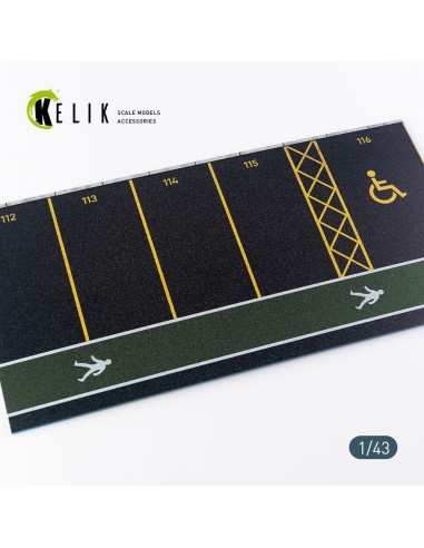 Supermarket Parking type 1 Base - Acrylic 3 mm (180 x 357 mm) (210 g) (1/43) 