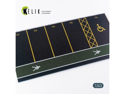 Supermarket Parking type 1 Base - Acrylic 3 mm (180 x 357 mm) (210 g) (1/43) 