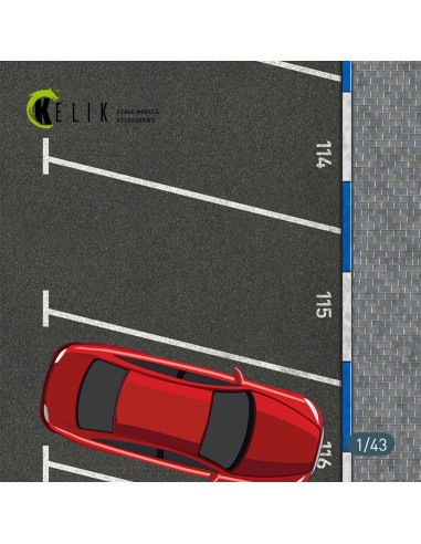 Supermarket Parking type 2 Base - Acrylic 3 mm (180 x 357 mm) (210 g) (1/43) 
