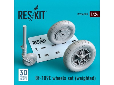 Bf-109E wheels set (weighted) 