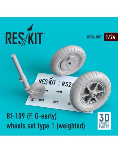 Bf-109 (F, G-early) wheels set type 1 (weighted) 