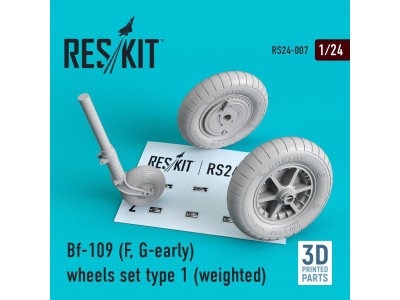 Bf-109 (F, G-early) wheels set type 1 (weighted) 