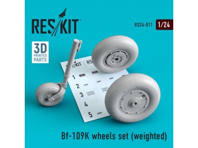 Bf-109K wheels set (weighted) 