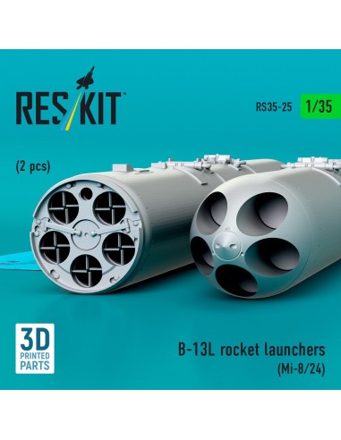 B-13L rocket launchers (2 pcs) (Mi-8/24) (3D printed) 