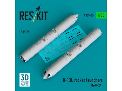 B-13L rocket launchers (2 pcs) (Mi-8/24) (3D printed) 